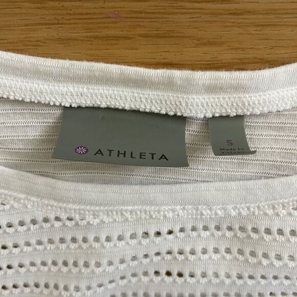 Athleta Limitless Crew Pullover White Top Blouse Size Small - Picture 4 of 5